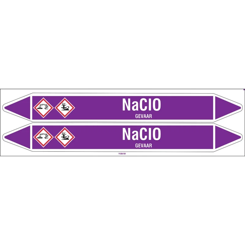 Voordeelprijs Brady - Standaard - Individuele leidingmerkers op kaart met geperforeerde pijlen, met pictogrammen - NACIO450X52CARD-T1-P21 - N003892 - 86003892