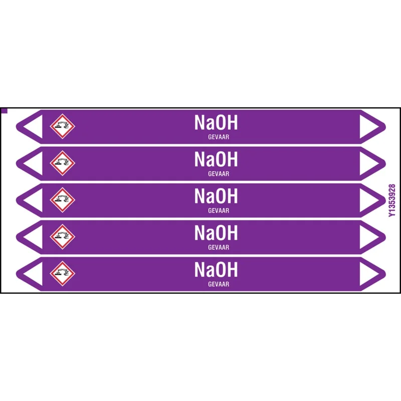 Brady - Leidingmarkering kaart - Individuele leidingmerkers op kaart met geperforeerde pijlen, met pictogrammen - NAOH150X12CARD-T1-P21 - N003900 - 86003900 Premium
