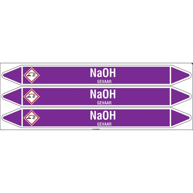 Actieprijs Brady - Standaard - Individuele leidingmerkers op kaart met geperforeerde pijlen, met pictogrammen - NAOH355X37CARD-T1-P21 - N003902 - 86003902