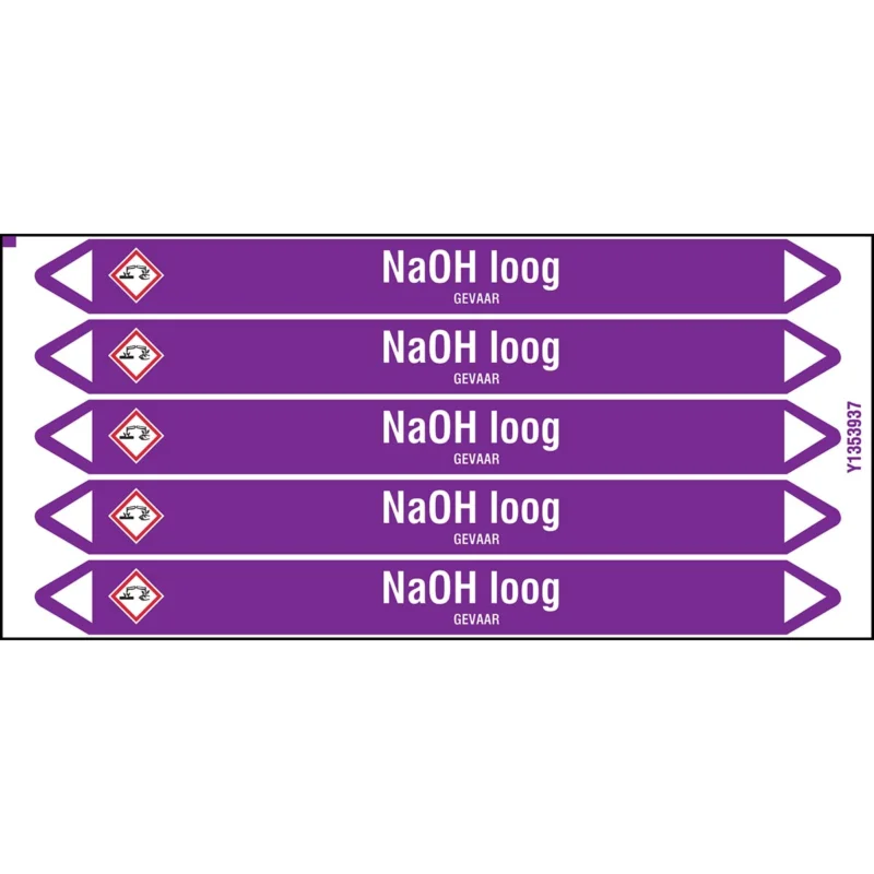 Brady - Standaard - Individuele leidingmerkers op kaart met geperforeerde pijlen, met pictogrammen - NAOHLOOG150X12CARD-T1-P21 - N003911 - 86003911 Flitsaanbieding