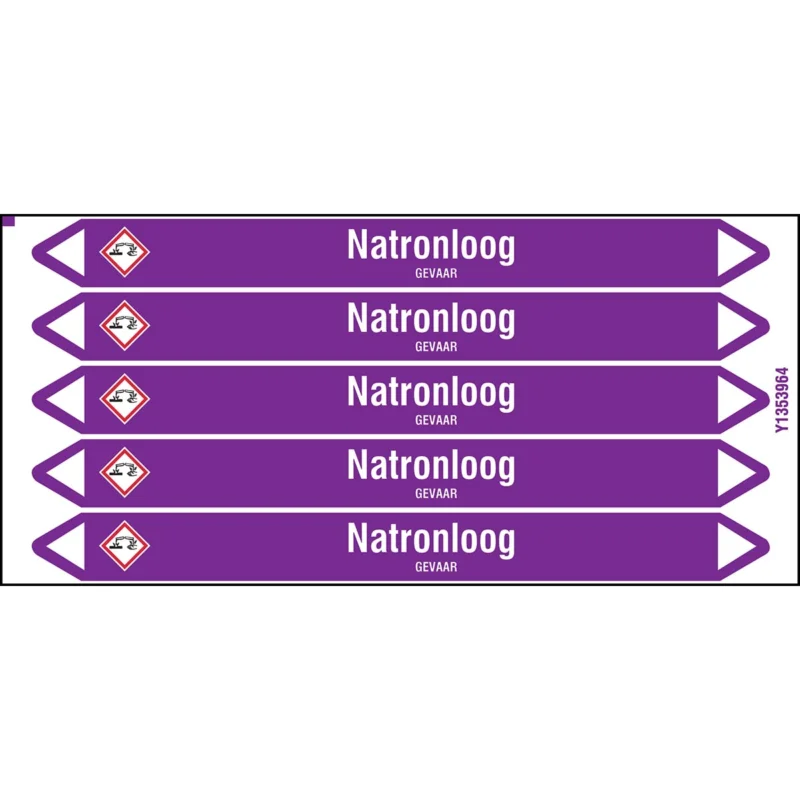 Weekendaanbieding Brady - Leidingmarkering kaart - Individuele leidingmerkers op kaart met geperforeerde pijlen, met pictogrammen - NATRONLOOG150X12CARD-T1-P21 - N003944 - 86003944