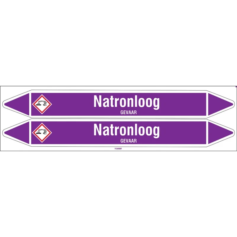 Brady - Leidingmarkering kaart - Individuele leidingmerkers op kaart met geperforeerde pijlen, met pictogrammen - NATRONLOOG450X52CARD-T1-P21 - N003947 - 86003947 Speciale Aanbieding
