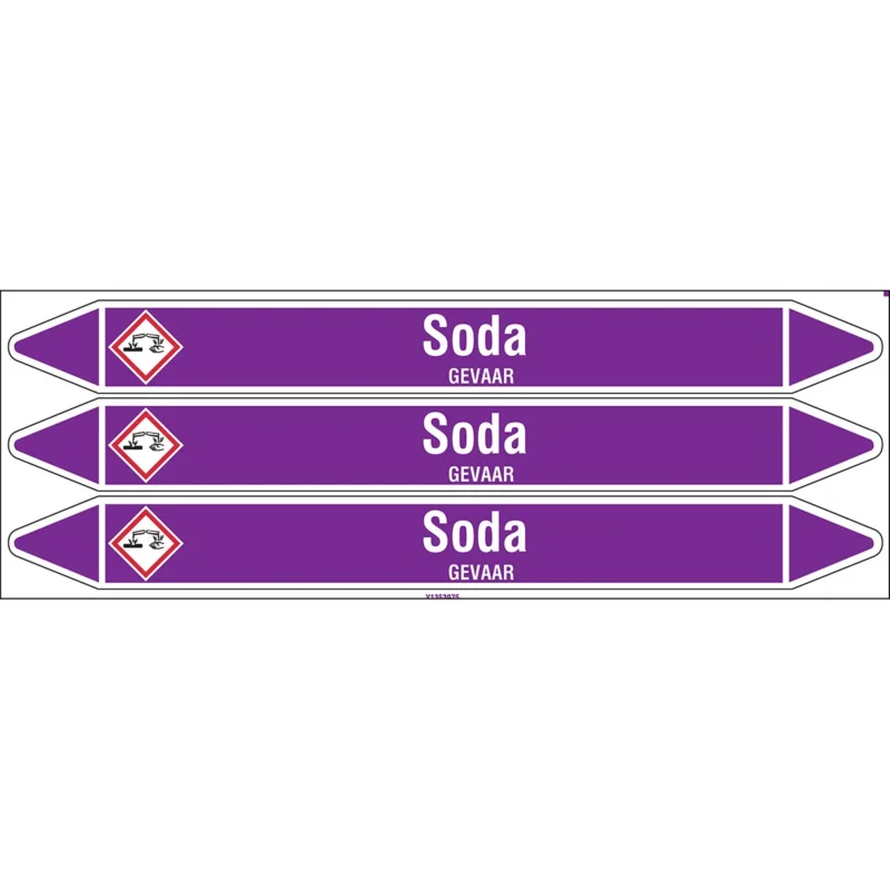 Brady - Standaard - Individuele leidingmerkers op kaart met geperforeerde pijlen, met pictogrammen - SODA355X37CARD-T1-P21 - N003957 - 86003957 Fabrieksprijs