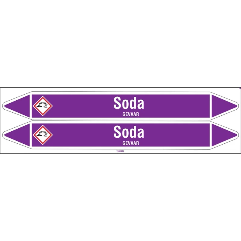 Brady - Standaard - Individuele leidingmerkers op kaart met geperforeerde pijlen, met pictogrammen - SODA450X52CARD-T1-P21 - N003958 - 86003958 Beste Prijs