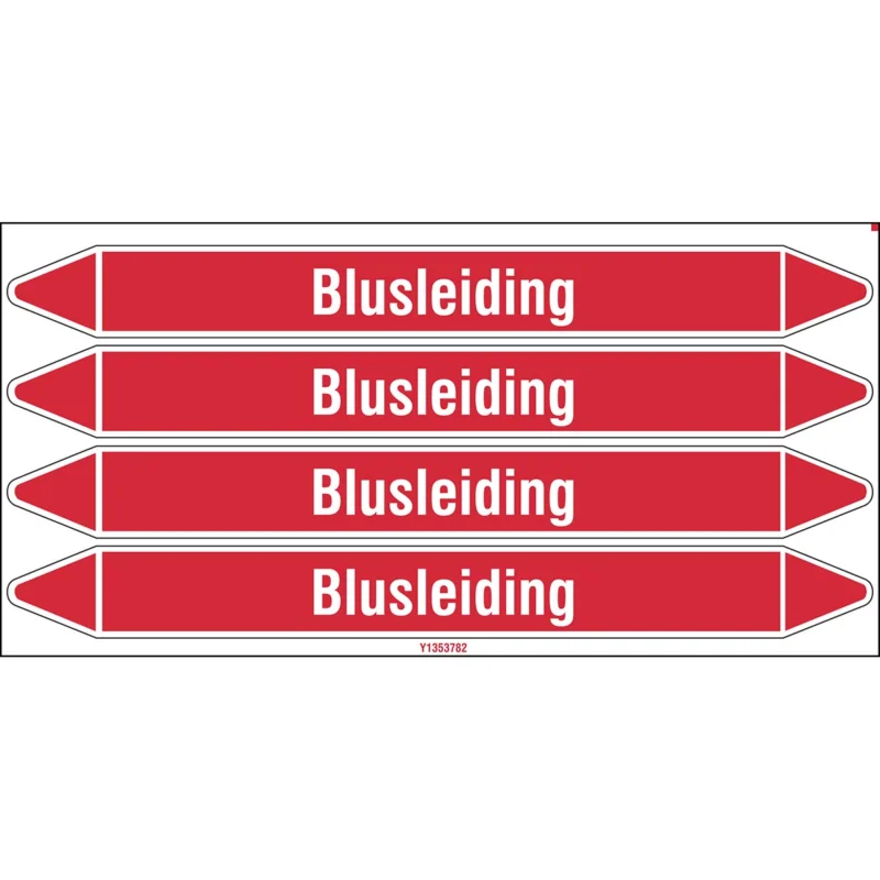 Brady - Leidingmarkering kaart - Individuele leidingmerkers op kaart met geperforeerde pijlen, zonder pictogram - BLUSLEIDING250X26CARD-T1-P4 - N003967 - 86003967 Beperkte Voorraad