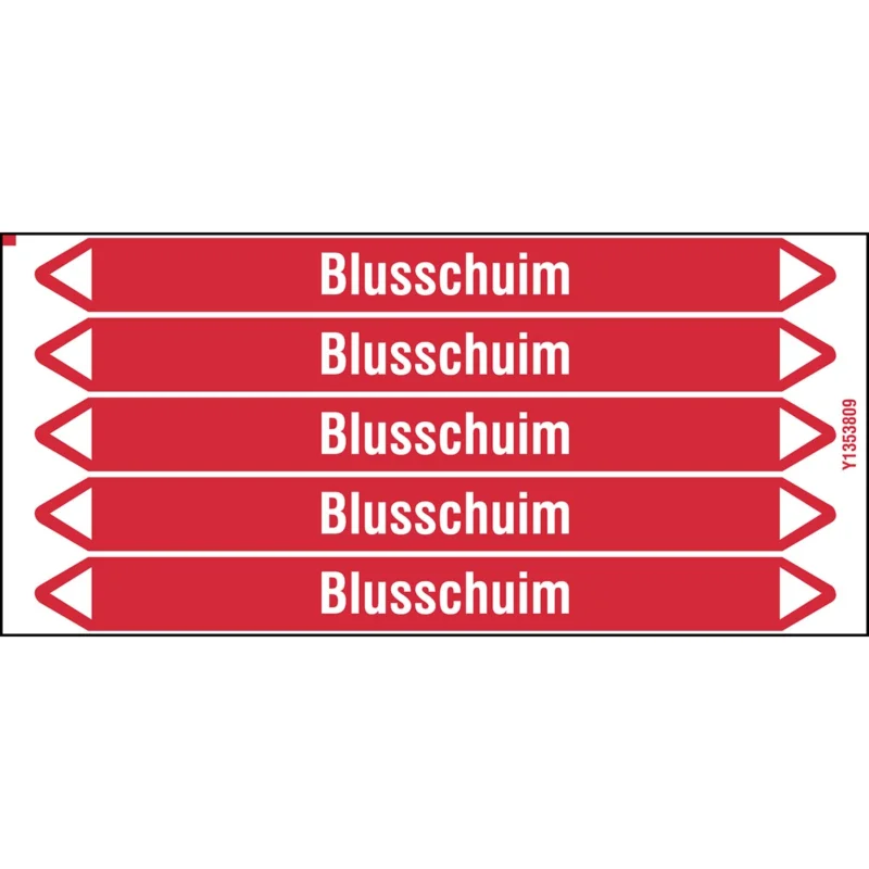 Brady - Standaard - Individuele leidingmerkers op kaart met geperforeerde pijlen, zonder pictogram - BLUSSCHUIM150X12CARD-T1-P4 - N003974 - 86003974 Alleen Vandaag