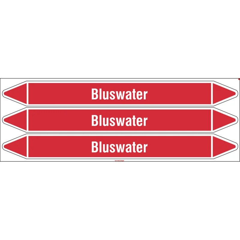 Brady - Leidingmarkering kaart - Individuele leidingmerkers op kaart met geperforeerde pijlen, zonder pictogram - BLUSWATER355X37CARD-T1-P4 - N003983 - 86003983 Speciale Aanbieding