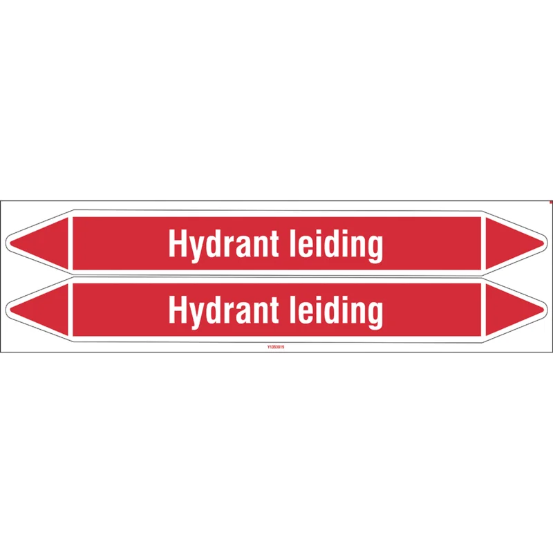 Veilige Betaling Brady - Standaard - Individuele leidingmerkers op kaart met geperforeerde pijlen, zonder pictogram - HYDRANTLEIDING450X52CARD-T1-P4 - N004000 - 86004000