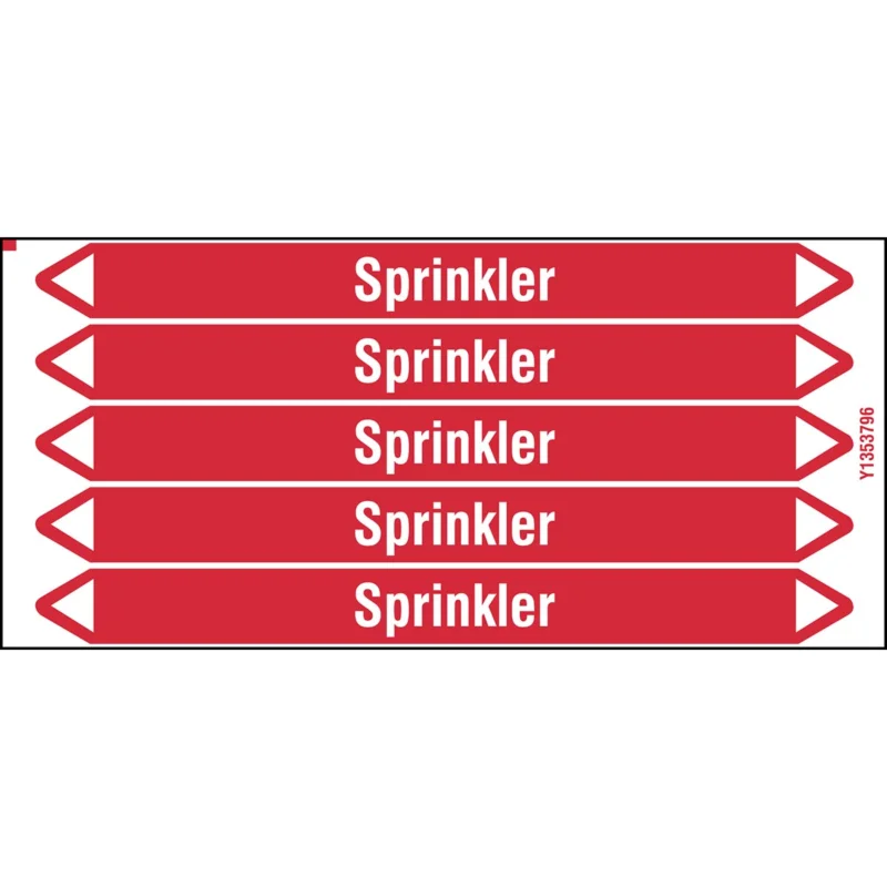 Brady - Standaard - Individuele leidingmerkers op kaart met geperforeerde pijlen, zonder pictogram - SPRINKLER150X12CARD-T1-P4 - N004013 - 86004013 Betaalbaar