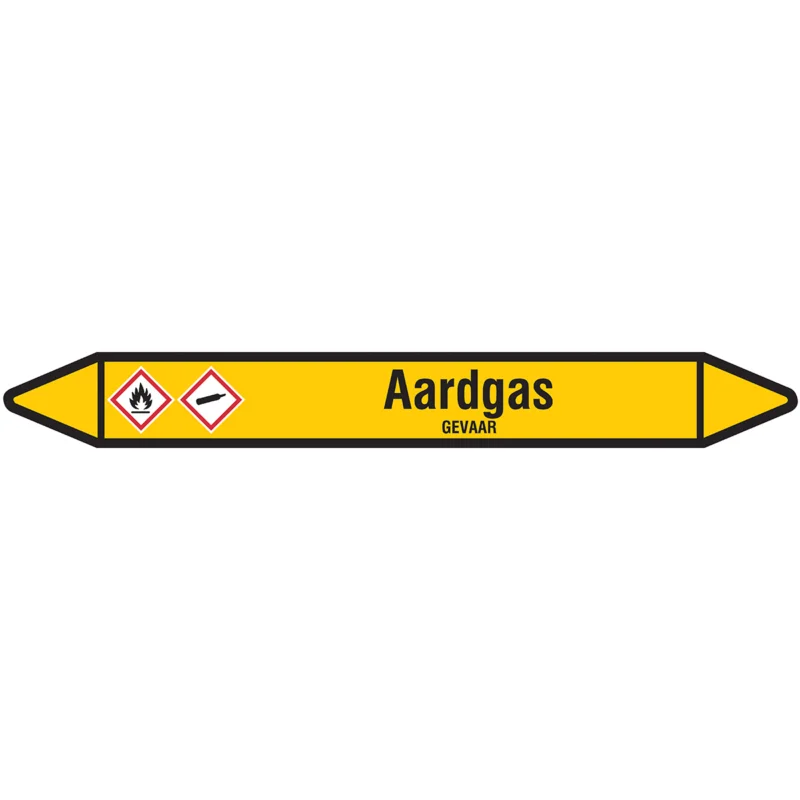 Beperkte Voorraad Brady - Leidingmarkering rol - Individuele leidingmerkers op rol met geperforeerde pijlen, zonder pictogram - AARDGAS450X52RL-T1-LL-P2 - N004042 - 86004042