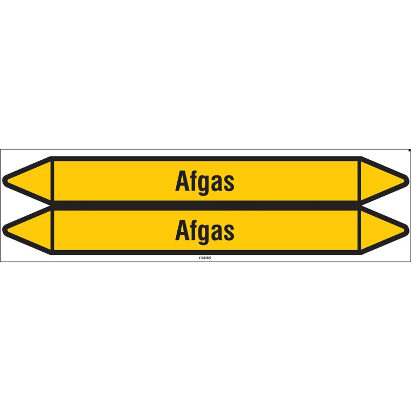 Brady - Standaard - Individuele leidingmerkers op kaart met geperforeerde pijlen, zonder pictogram - AFGAS450X52CARD-T1-P2 - N004075 - 86004075 Lage Kosten