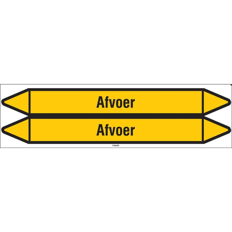 Brady - Standaard - Individuele leidingmerkers op kaart met geperforeerde pijlen, zonder pictogram - AFVOER450X52CARD-T1-P2 - N004084 - 86004084 Betrouwbaar