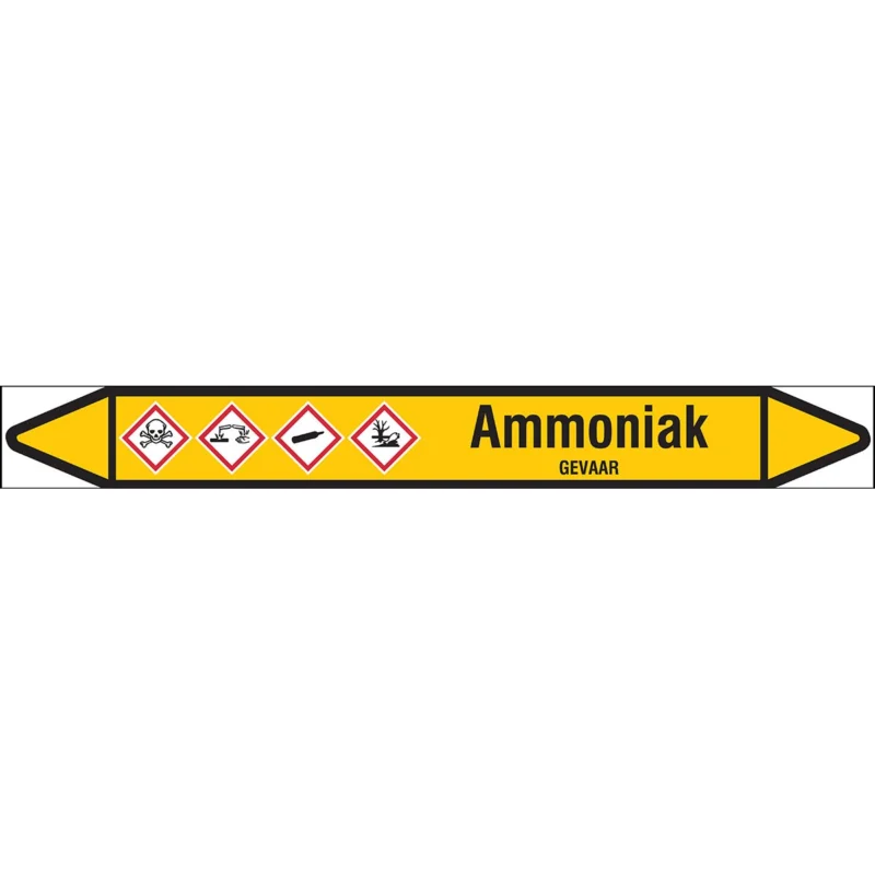 Brady - Leidingmarkering rol - Individuele leidingmerkers op rol met geperforeerde pijlen, zonder pictogram - AMMONIAK450X52RL-T1-LL-P2 - N004098 - 86004098 Finale Uitverkoop