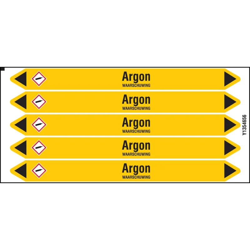 Brady - Leidingmarkering kaart - Individuele leidingmerkers op kaart met geperforeerde pijlen, zonder pictogram - ARGON150X12CARD-T1-P2 - N004112 - 86004112 Direct Beschikbaar