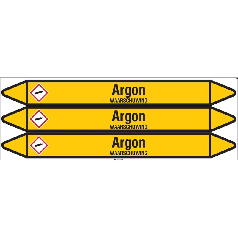 Brady - Leidingmarkering kaart - Individuele leidingmerkers op kaart met geperforeerde pijlen, zonder pictogram - ARGON355X37CARD-T1-P2 - N004114 - 86004114 Laatste Kans