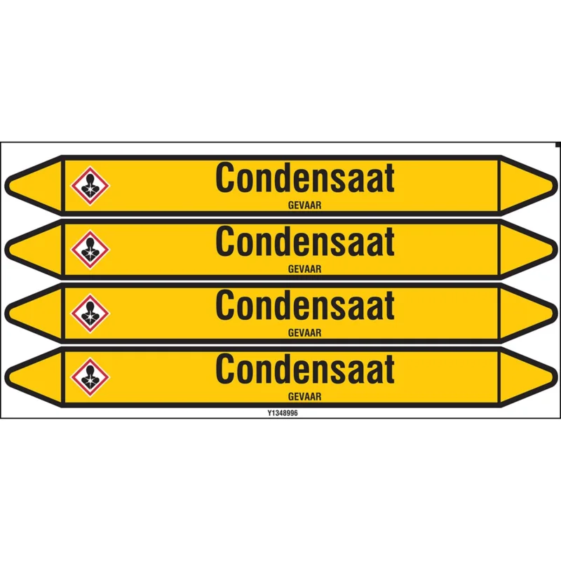 Betrouwbaar Brady - Leidingmarkering kaart - Individuele leidingmerkers op kaart met geperforeerde pijlen, met pictogrammen - CONDENSAAT250X26CARD-T1-P2 - N004189 - 86004189