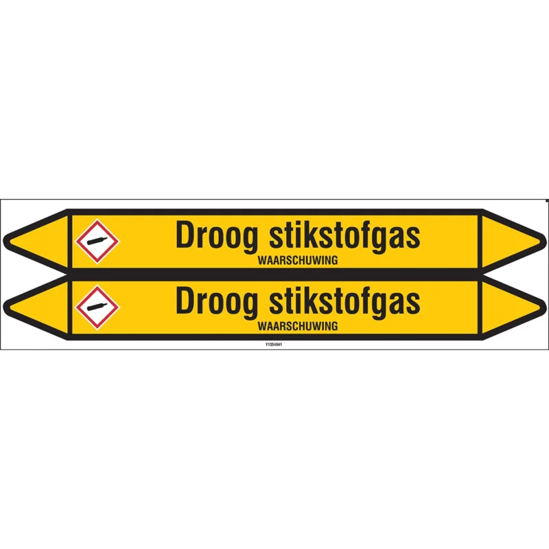 Speciale Aanbieding Brady - Standaard - Individuele leidingmerkers op kaart met geperforeerde pijlen, zonder pictogram - DROOGSTIKSTOFGAS450X52CARD-T1-P2 - N004213 - 86004213