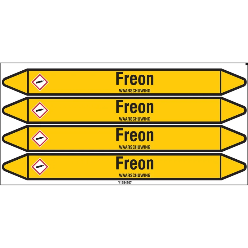 Speciale Aanbieding Brady - Standaard - Individuele leidingmerkers op kaart met geperforeerde pijlen, zonder pictogram - FREON250X26CARD-T1-P2 - N004253 - 86004253