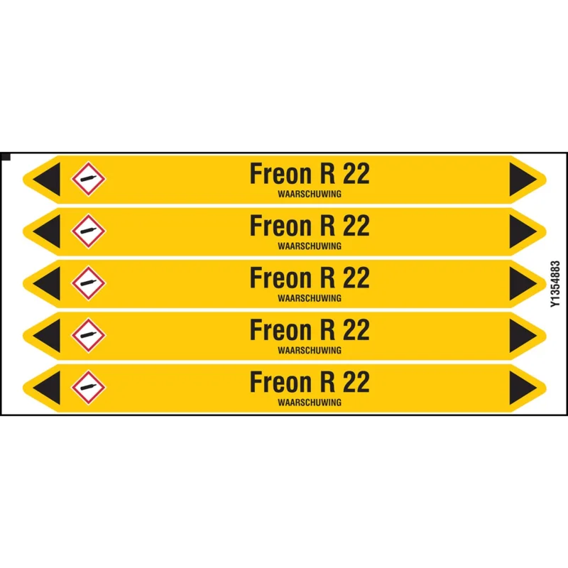 Speciale Aanbieding Brady - Standaard - Individuele leidingmerkers op kaart met geperforeerde pijlen, zonder pictogram - FREONR22150X12CARD-T1-P2 - N004259 - 86004259
