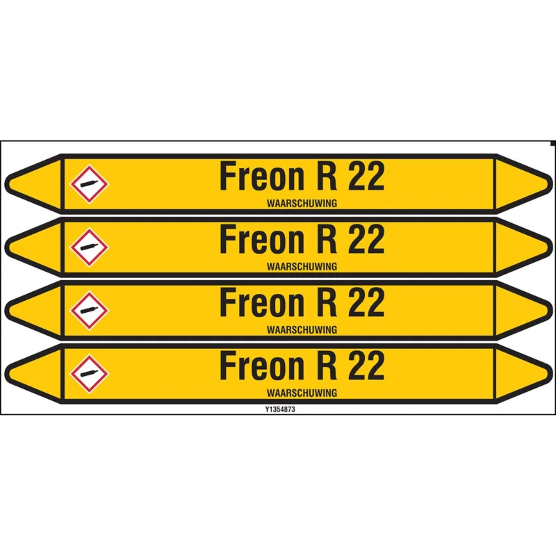 Brady - Standaard - Individuele leidingmerkers op kaart met geperforeerde pijlen, zonder pictogram - FREONR22250X26CARD-T1-P2 - N004260 - 86004260 Korting