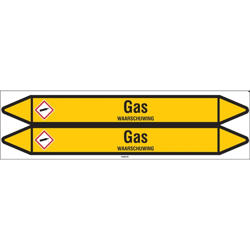 Brady - Standaard - Individuele leidingmerkers op kaart met geperforeerde pijlen, zonder pictogram - GAS450X52CARD-T1-P2 - N004271 - 86004271 Superprijs