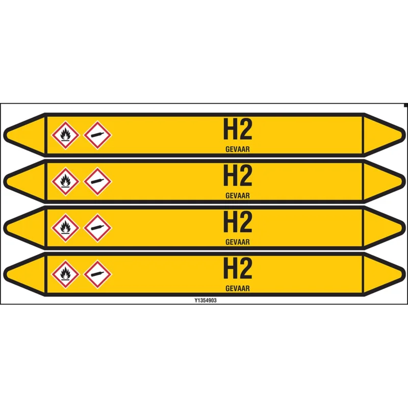 Brady - Standaard - Individuele leidingmerkers op kaart met geperforeerde pijlen, met pictogrammen - H2250X26CARD-T1-P2 - N004298 - 86004298 Voordeelprijs