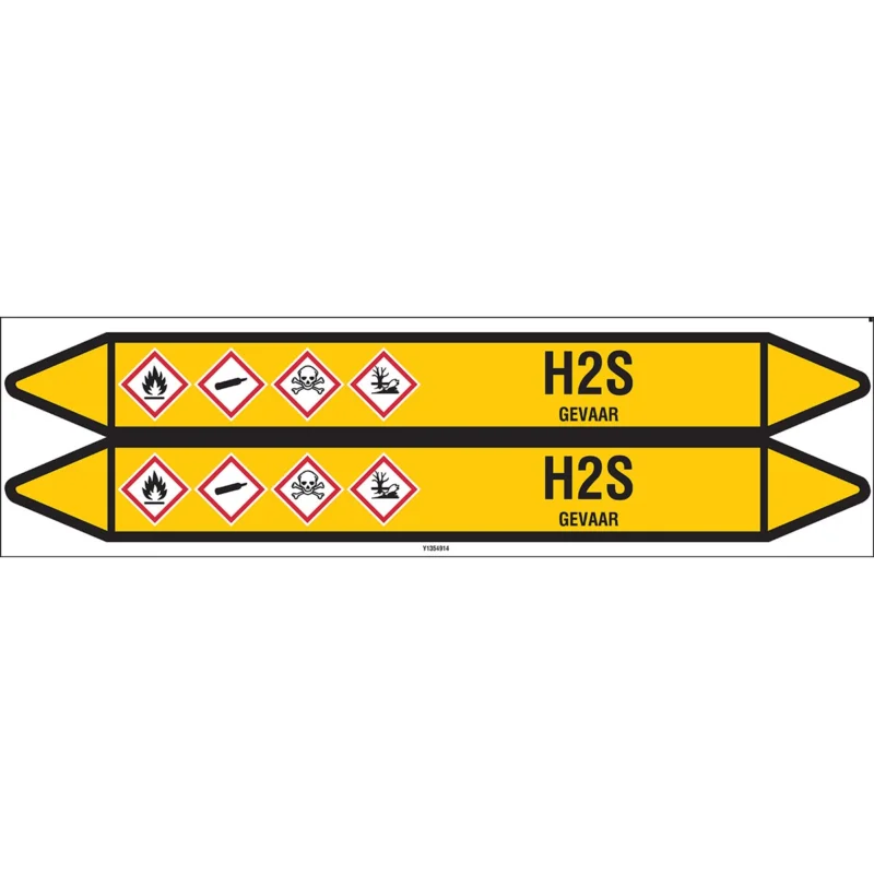 Speciale Aanbieding Brady - Standaard - Individuele leidingmerkers op kaart met geperforeerde pijlen, met pictogrammen - H2S450X52CARD-T1-P2 - N004311 - 86004311
