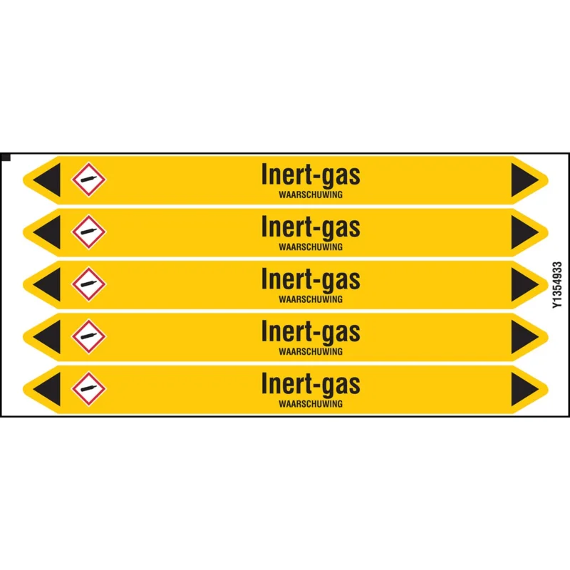 Brady - Standaard - Individuele leidingmerkers op kaart met geperforeerde pijlen, zonder pictogram - INERT-GAS150X12CARD-T1-P2 - N004335 - 86004335 Nieuw