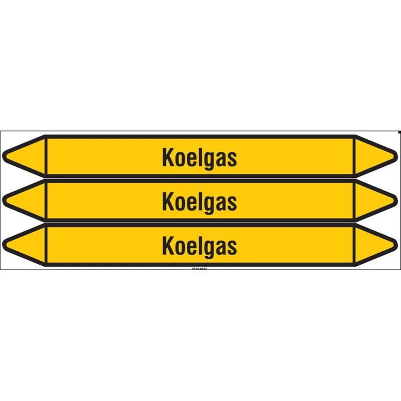Brady - Standaard - Individuele leidingmerkers op kaart met geperforeerde pijlen, zonder pictogram - KOELGAS355X37CARD-T1-P2 - N004344 - 86004344 Populair