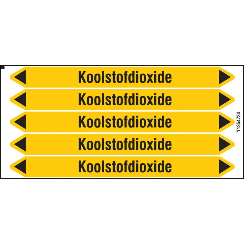 Aanbieding Brady - Leidingmarkering kaart - Individuele leidingmerkers op kaart met geperforeerde pijlen, zonder pictogram - KOOLSTOFDIOXIDE150X12CARD-T1-P2 - N004360 - 86004360