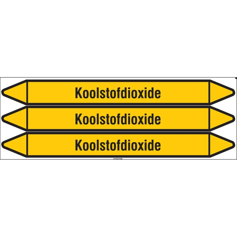 Brady - Leidingmarkering kaart - Individuele leidingmerkers op kaart met geperforeerde pijlen, zonder pictogram - KOOLSTOFDIOXIDE355X37CARD-T1-P2 - N004362 - 86004362 Superprijs