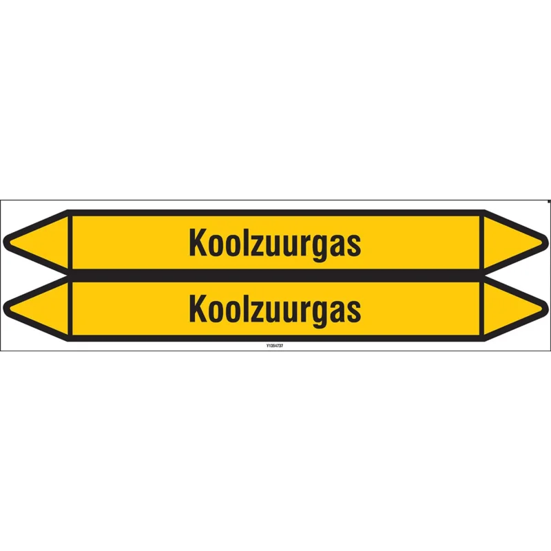 Tijdelijk Beschikbaar Brady - Standaard - Individuele leidingmerkers op kaart met geperforeerde pijlen, zonder pictogram - KOOLZUURGAS450X52CARD-T1-P2 - N004370 - 86004370