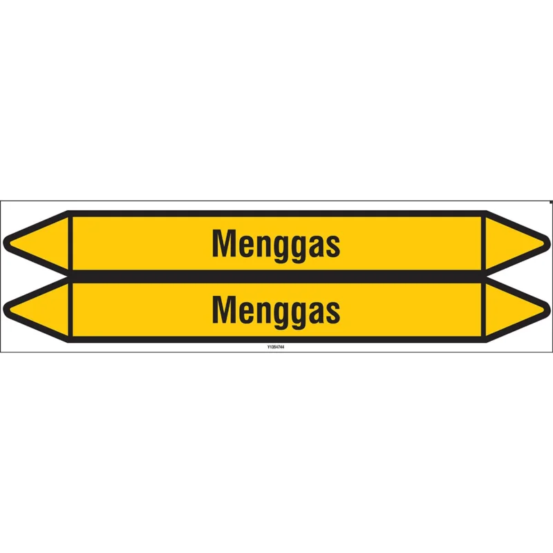 Brady - Standaard - Individuele leidingmerkers op kaart met geperforeerde pijlen, zonder pictogram - MENGGAS450X52CARD-T1-P2 - N004395 - 86004395 Snelle Levering