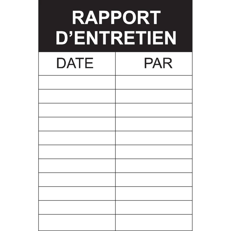 Veilige Betaling Logistiek labels - WO-F-RAPPORT D‘ENTRETIEN 150X100MM
