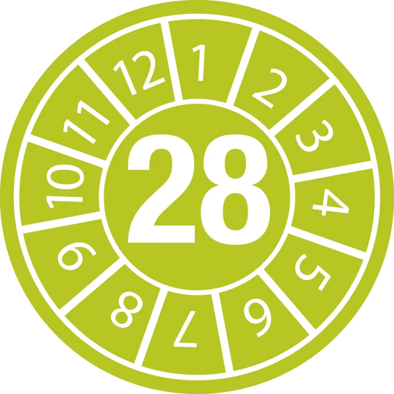 Bestseller Logistiek labels - DATE INSPECTION LBLS B-500 28 - DIA 35