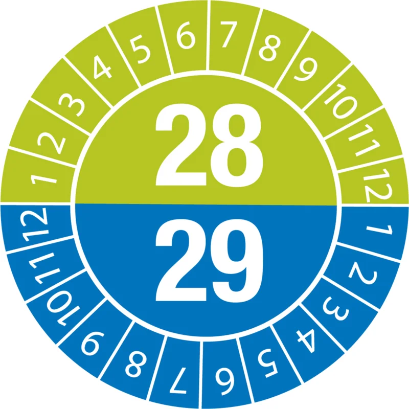 Bestseller Logistiek labels - DATE INSPECTION LBLS B-500 28/29 -DIA 35