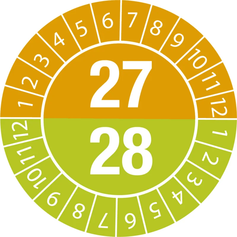 Aanbieding Logistiek labels - DATE INSPECTION LBLS B-429 27/28 -DIA 20