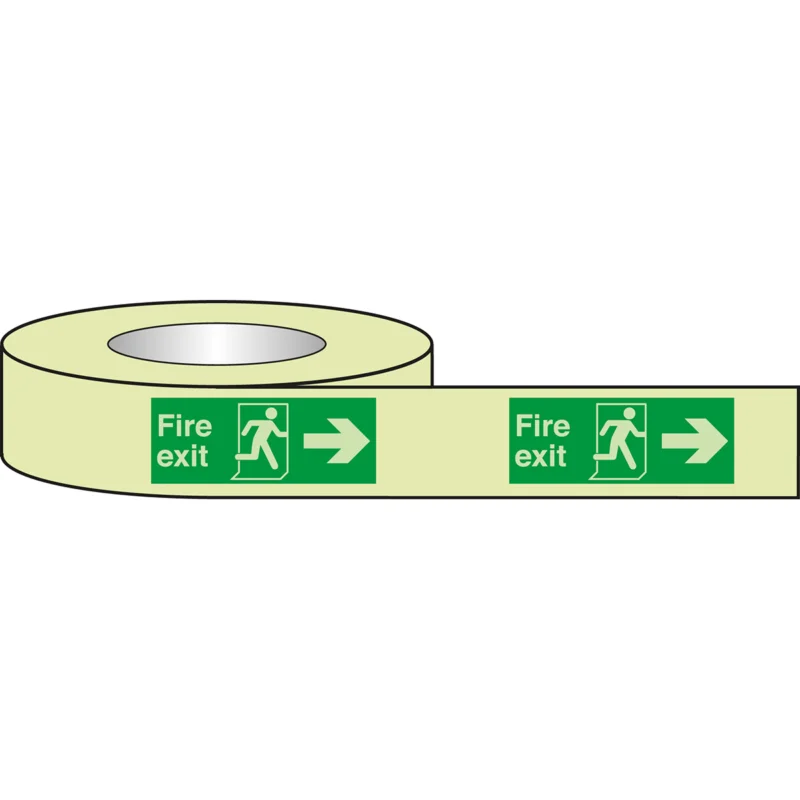 Tijdelijk Beschikbaar Logistiek Tapes - Fire Exit E002 PHOLUM B TAPE 40MMx10M