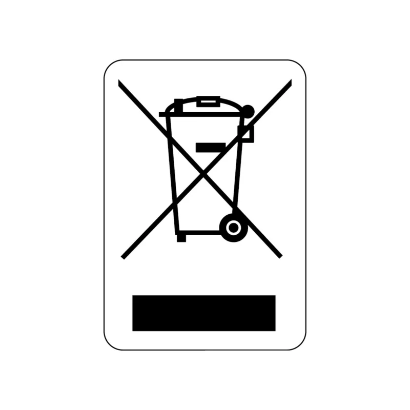 Beperkt Aanbod Inspection Labels - Wheelie bin symbol 15 mmx20 mm -W