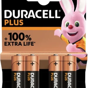 Nieuw Duracell AA cell MN1500 Plus LR06 (Blister à 4st)(verpakt per doos à 20 blisters = 80 batterijen)