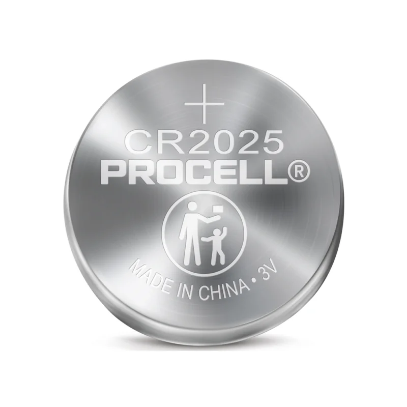 Procell Intense Lithium Coin CR 2025, 3V (Blister a 5st) - Verpakt per doos a 40 blisters = 200 batterijen Op = Op