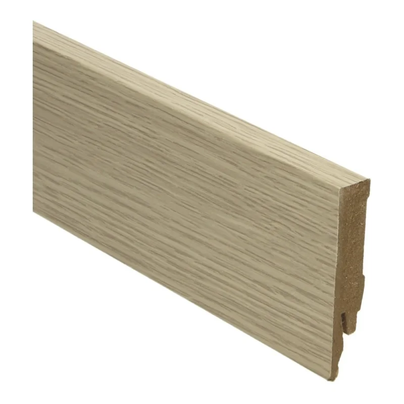 champagne eiken rechte hoge plint voor laminaat, pvc en parket Gratis Retour