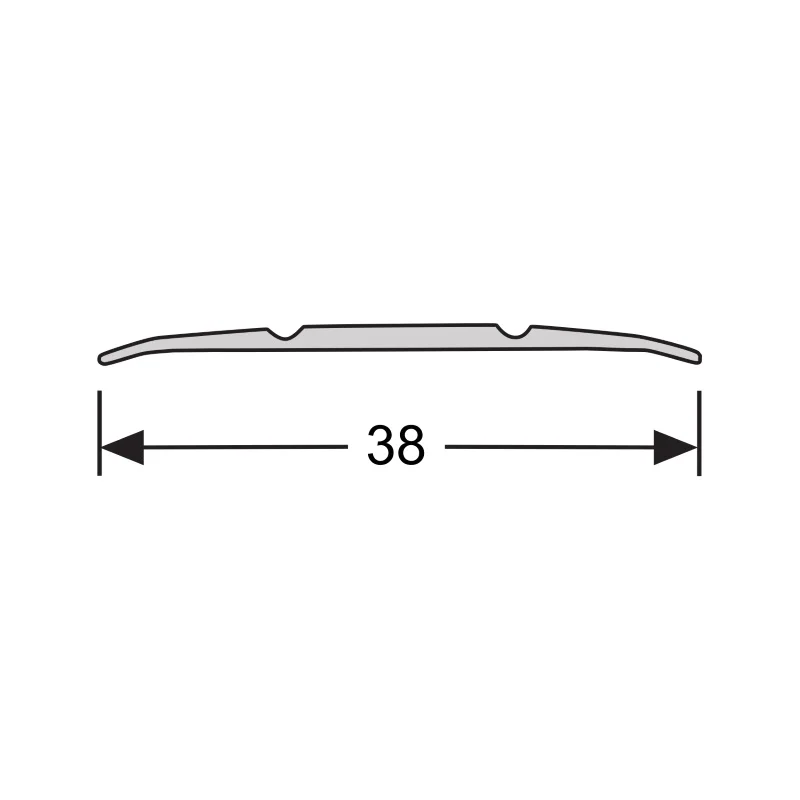 Hoge Kwaliteit 38 mm brede dilatatieprofiel voor laminaat en PVC