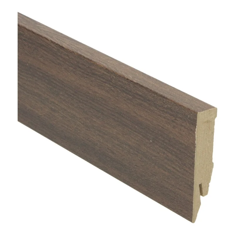 Weekendaanbieding eiken donker vernist rechte hoge plint voor laminaat, pvc en parket