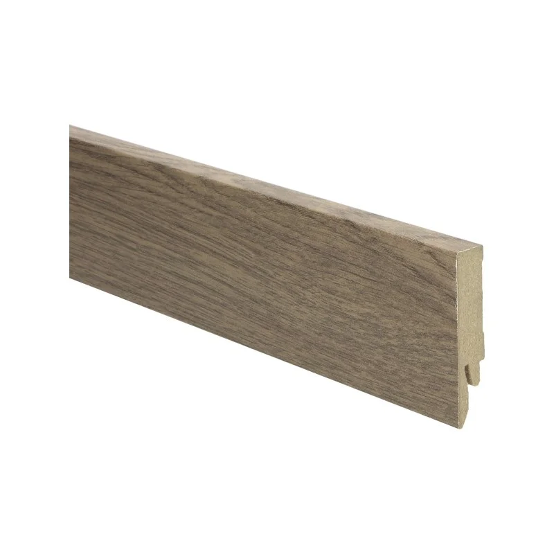 Eiken lichtbruin geolied rechte hoge plint voor laminaat, pvc en parket Premium