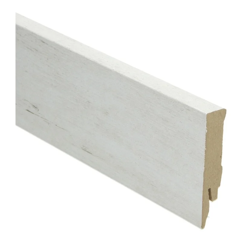 geloogd grenen sneeuw rechte hoge plint voor laminaat, pvc en parket Fabrieksprijs