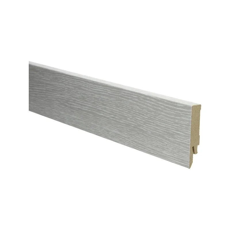 Favoriet kalkwit eiken rechte hoge plint voor laminaat, pvc en parket