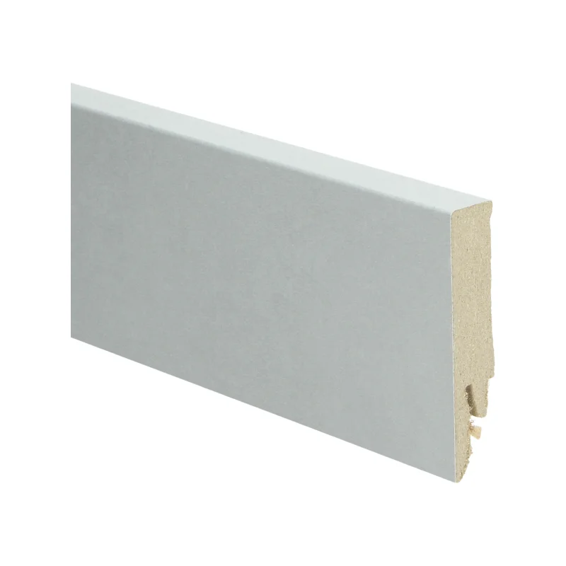 Actieprijs minimal lichtgrijs rechte hoge plint voor laminaat, pvc en parket
