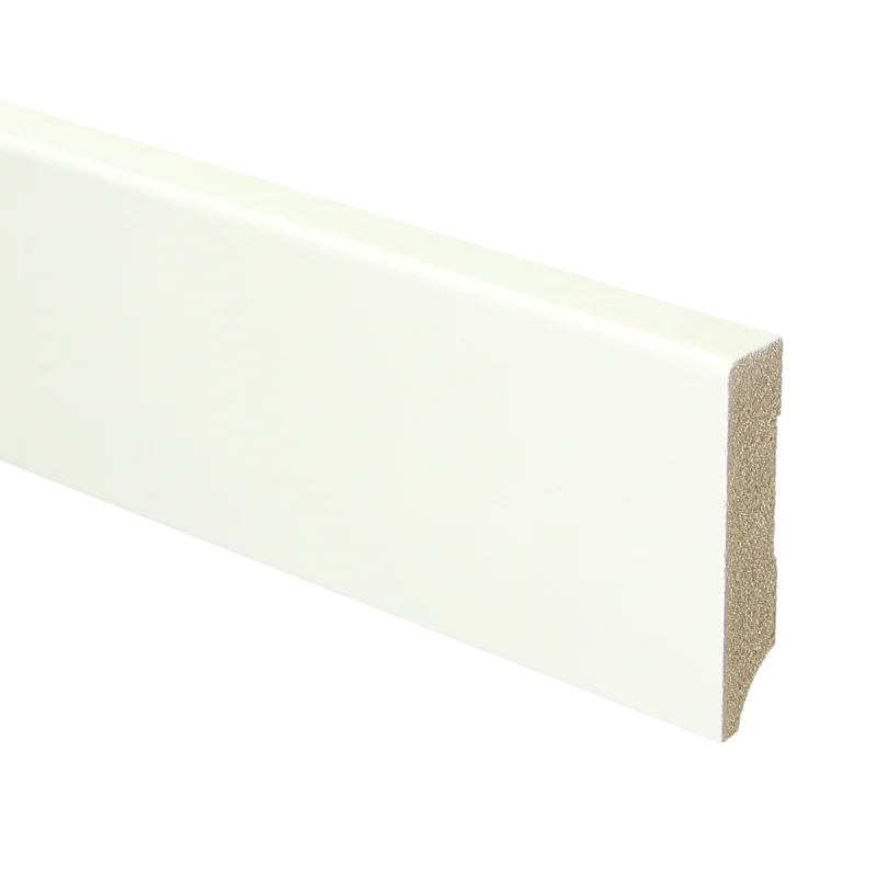 Beste Prijs MDF plint 70x15 vochtwerend wit gegrond recht