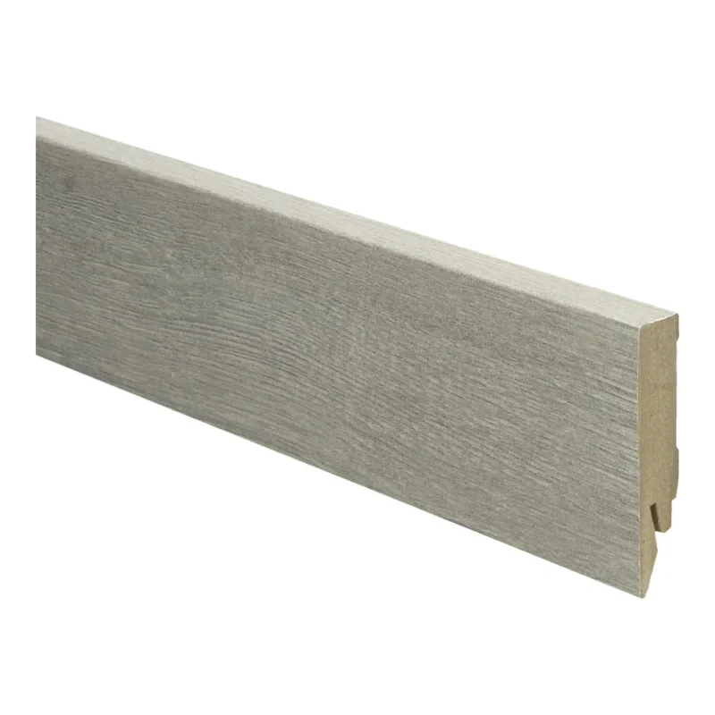 Gereduceerde Prijs Mountain Oak beige rechte hoge plint voor laminaat, pvc en parket